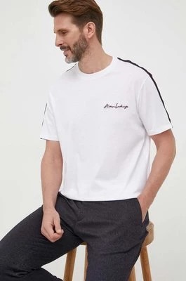 Zdjęcie produktu Armani Exchange t-shirt bawełniany kolor biały z aplikacją