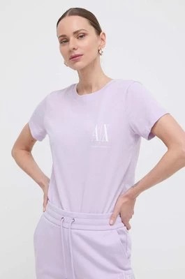 Zdjęcie produktu Armani Exchange t-shirt bawełniany kolor fioletowy 8NYTFX YJG3Z NOS