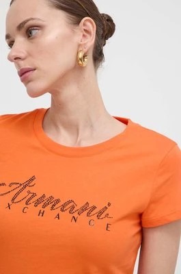 Zdjęcie produktu Armani Exchange t-shirt bawełniany kolor pomarańczowy 8NYT91 YJG3Z NOS