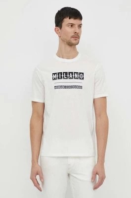 Zdjęcie produktu Armani Exchange t-shirt bawełniany męski kolor biały z nadrukiem 3DZTHE ZJH4Z