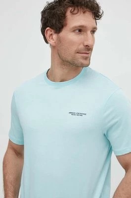 Zdjęcie produktu Armani Exchange t-shirt bawełniany męski kolor fioletowy gładki 8NZT91 Z8H4Z NOS