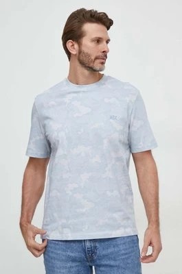 Zdjęcie produktu Armani Exchange t-shirt bawełniany męski kolor niebieski wzorzysty 3DZTEU ZJ9JZ