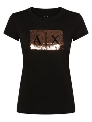 Zdjęcie produktu Armani Exchange T-shirt damski Kobiety Bawełna czarny nadruk,