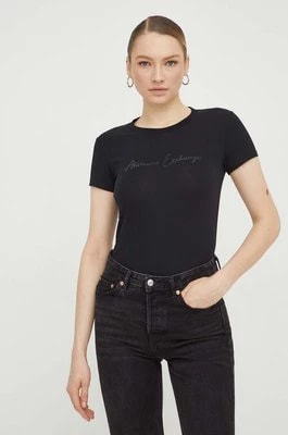 Zdjęcie produktu Armani Exchange t-shirt damski kolor czarny 3DYT27 YJDTZ