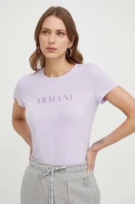 Zdjęcie produktu Armani Exchange t-shirt damski kolor fioletowy 3DYT48 YJETZ