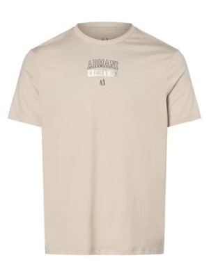 Zdjęcie produktu Armani Exchange T-shirt męski Mężczyźni Bawełna biały|beżowy jednolity,
