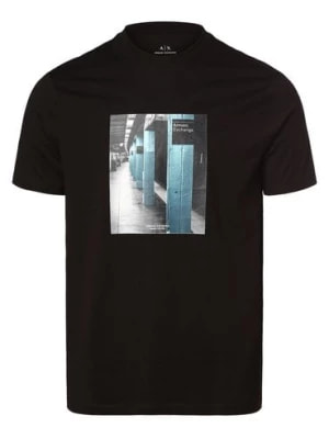 Zdjęcie produktu Armani Exchange T-shirt męski Mężczyźni Bawełna czarny nadruk,
