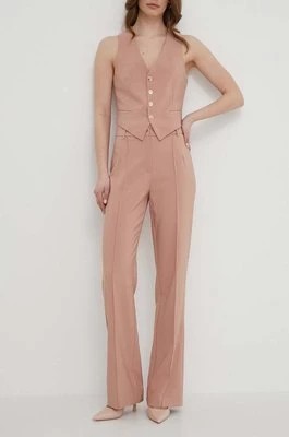 Zdjęcie produktu Artigli spodnie damskie kolor różowy proste high waist