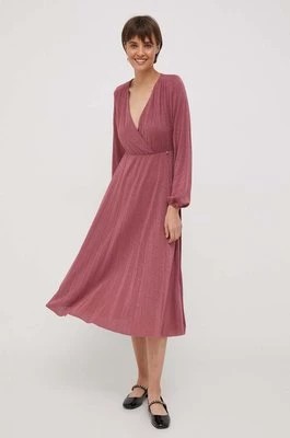 Zdjęcie produktu Artigli sukienka kolor różowy midi rozkloszowana