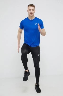 Zdjęcie produktu Asics legginsy do biegania męskie kolor czarny gładkie