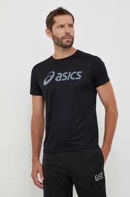 Zdjęcie produktu Asics t-shirt do biegania kolor czarny z nadrukiem