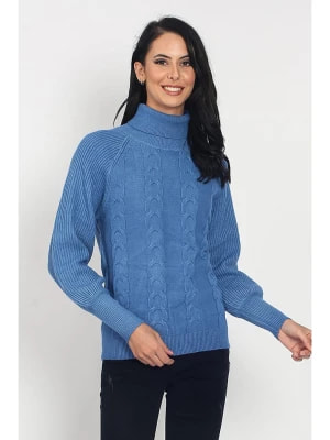 Zdjęcie produktu ASSUILI Sweter w kolorze niebieskim rozmiar: 38