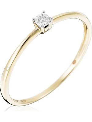 Zdjęcie produktu LA MAISON DE LA JOAILLERIE Złoty pierścionek "Pure" z diamentem rozmiar: 48