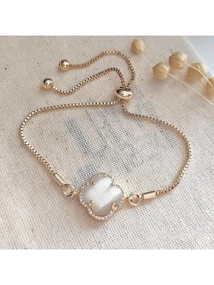 Zdjęcie produktu atelier MIU Pozłacana bransoletka z cyrkoniami i perłami rozmiar: onesize