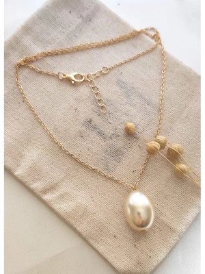 Zdjęcie produktu atelier MIU Pozłacany naszyjnik z perłą - dł. 45 cm rozmiar: onesize