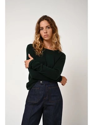 Zdjęcie produktu AUTHENTIC CASHMERE Kaszmirowy sweter "Epéna" w kolorze ciemnozielonym rozmiar: M