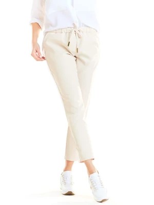 Zdjęcie produktu Awama Spodnie w kolorze beżowym rozmiar: M