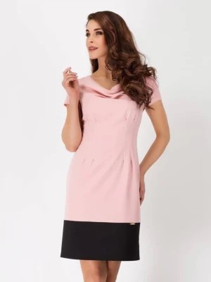 Zdjęcie produktu Awama Sukienka w kolorze różowo-czarnym rozmiar: M