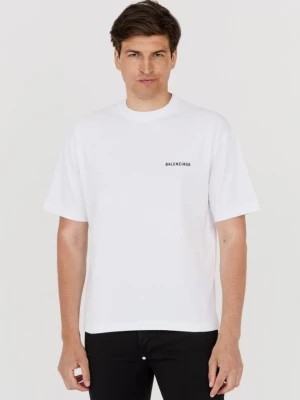 Zdjęcie produktu BALENCIAGA Biały t-shirt z logo na plecach