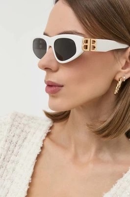 Zdjęcie produktu Balenciaga okulary przeciwsłoneczne damskie kolor biały