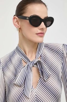 Zdjęcie produktu Balenciaga okulary przeciwsłoneczne damskie kolor czarny BB0294S