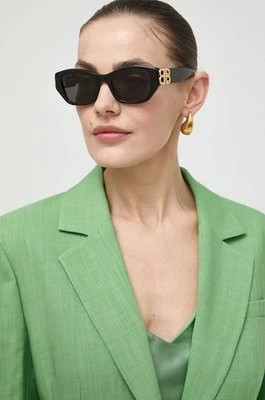 Zdjęcie produktu Balenciaga okulary przeciwsłoneczne damskie kolor czarny BB0311SK