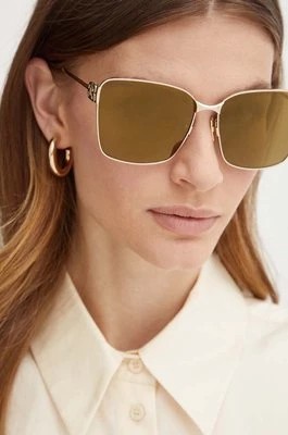 Zdjęcie produktu Balenciaga okulary przeciwsłoneczne damskie kolor złoty BB0338SK