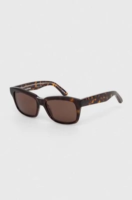 Zdjęcie produktu Balenciaga okulary przeciwsłoneczne kolor brązowy BB0346S