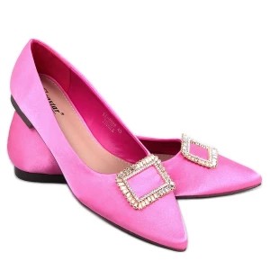 Zdjęcie produktu Baleriny eleganckie z kamieniami Lorella Fushia różowe Inna marka