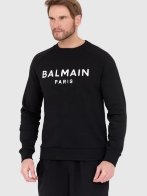 Zdjęcie produktu BALMAIN Czarna bluza męska z dużym białym logo