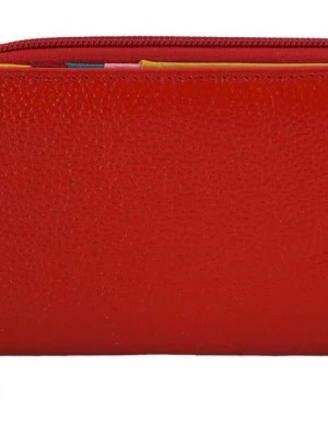 Zdjęcie produktu Barberini's - skórzany portfel damski - Czerwony Merg