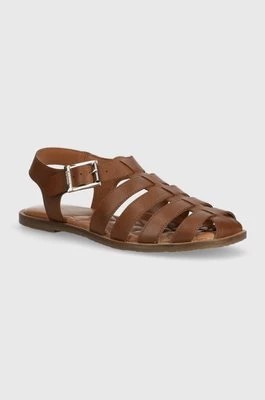 Zdjęcie produktu Barbour sandały skórzane Macy damskie kolor brązowy LFO0683TA52