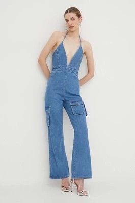 Zdjęcie produktu Bardot kombinezon jeansowy kolor niebieski z dekoltem w szpic