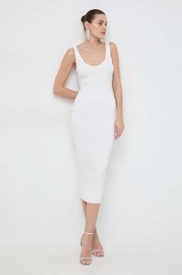 Zdjęcie produktu Bardot sukienka kolor biały maxi dopasowana