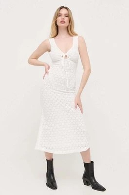 Zdjęcie produktu Bardot sukienka kolor biały midi prosta