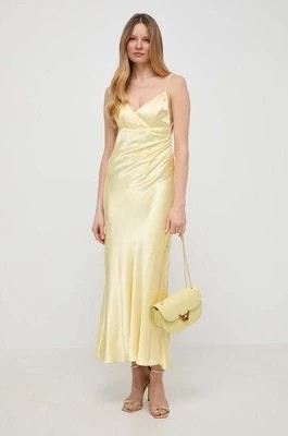Zdjęcie produktu Bardot sukienka kolor żółty maxi prosta