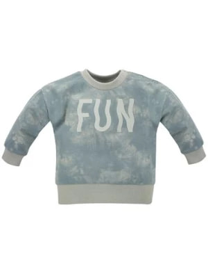 Zdjęcie produktu Bawełniana bluza chłopięca Fun Time - szaro - niebieska Pinokio
