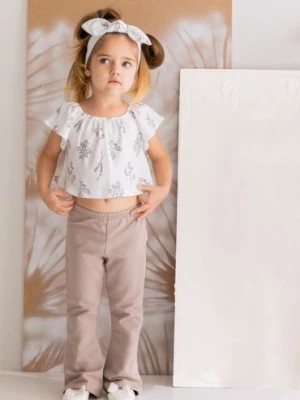 Zdjęcie produktu Bawełniana bluzka dziewczęca z motywem roślinnym Nicol