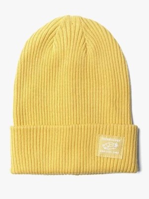 Zdjęcie produktu Bawełniana czapka chłopięca z ozdobną naszywką - żółta 5.10.15.