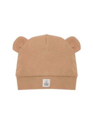 Zdjęcie produktu Bawełniana czapka niemowlęca z uszami - brązowa Pinokio
