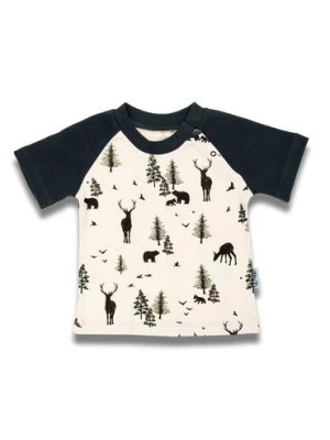 Zdjęcie produktu Bawełniana koszulka chłopięca z motywem leśnym krótki rękaw Nicol