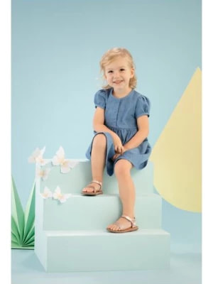 Zdjęcie produktu Bawełniana sukienka dziewczęca niebieska Pinokio