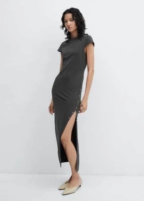 Zdjęcie produktu Bawełniana sukienka z rozcięciem Mango