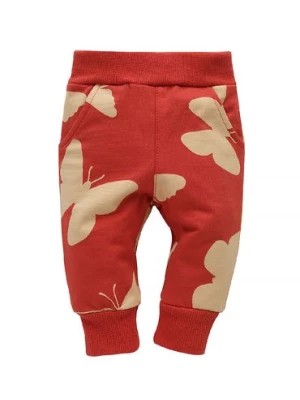 Zdjęcie produktu Bawełniane spodnie dziewczęce Imagine czerwone Pinokio