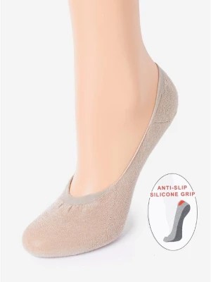 Zdjęcie produktu Bawełniane Stopki Damskie z Silikonem Cotton Anti-Slip Visone Marilyn