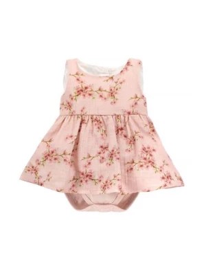 Zdjęcie produktu Bawełniane sukienko-body niemowlęce różowe Pinokio