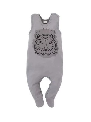 Zdjęcie produktu Bawełniany pajac niemowlęcy w tygrysa Le Tigre - szary Pinokio