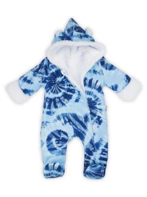 Zdjęcie produktu Bawełniany pajac niemowlęcy we wzory niebieski Nicol