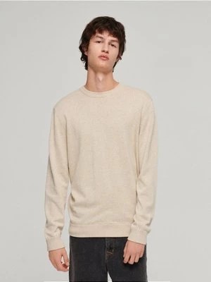 Zdjęcie produktu Bawełniany sweter regular fit beżowy House