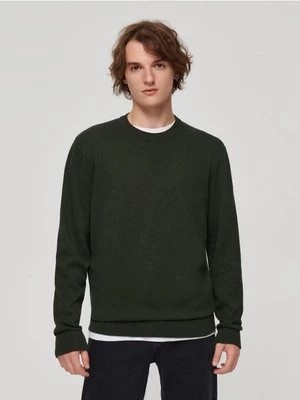 Zdjęcie produktu Bawełniany sweter regular fit ciemnozielony House